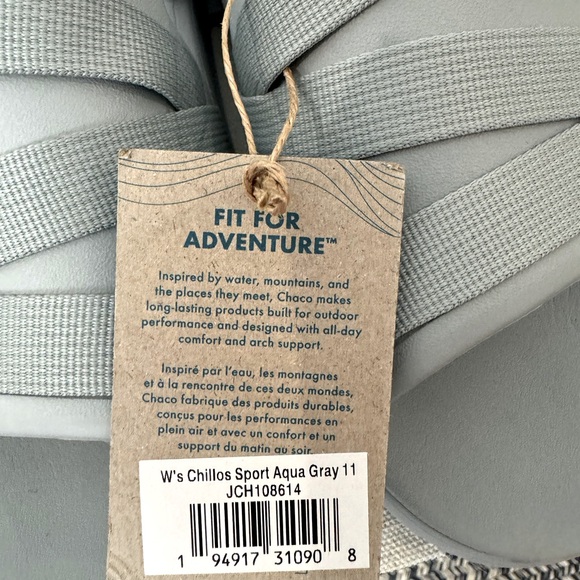NWT Chacos ‘Chillos Sport’ in Aqua Gray: W11 - Picture 6 of 7